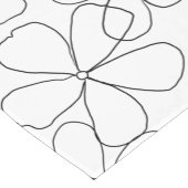 Große Schwarz-weiße handGezeichnet Blume Kurzer Tischläufer (Ecke)