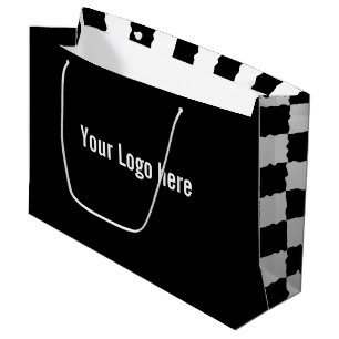 Große schwarz-weiße Tasche Geschenktüte