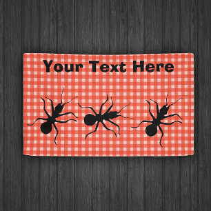 Große schwarze Ameisen Marching Fun Picnic Tablecl Banner