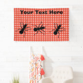 Große schwarze Ameisen Marching Fun Picnic Tablecl Banner (Insitu)