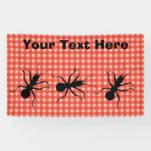 Große schwarze Ameisen Marching Fun Picnic Tablecl Banner (Horizontal)