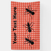 Große schwarze Ameisen Marching Fun Picnic Tablecl Banner (Vertikal)