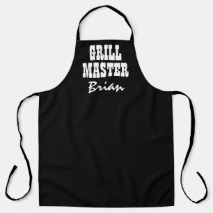 Große, schwarze Grillmeister Master GRILLEN Schü Schürze