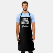 Große, schwarze Grillmeister Master GRILLEN Schürz Schürze (Getragen)