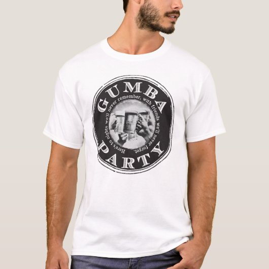 Große schwarze Gumba Logo-Front T-Shirt (Vorderseite)