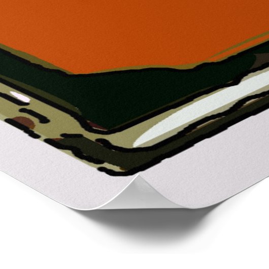 Große schwarze Katze, Poster (Ecke)