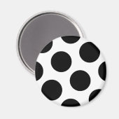 Große schwarze Punkte Magnet (Vorderseite/Rückseite)