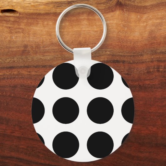 Große schwarze Punkte Schlüsselanhänger (Vorderseite)