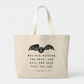 Große schwarze Rabe oder Crow Halloween Gothic Spo Jumbo Stoffbeutel (Rückseite)