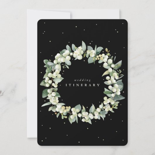 Große Schwarze Snowberry+Eukalyptus Hochzeitreise (Rückseite)