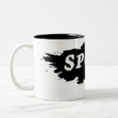 Große, schwarze SPCTR Tasse (Links)