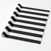 Große schwarze Streifen Geschenkpapier (Ungerollt)