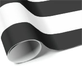 Große schwarze Streifen Geschenkpapier (Rolleneckpunkt)