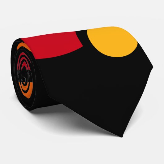 große schwarze ubuntu Krawatte (Gerollt)