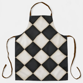 Große schwarze und antike weiße Diamanten Große Schürze