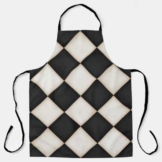 Große schwarze und antike weiße Diamanten Große Schürze (Vorderseite)