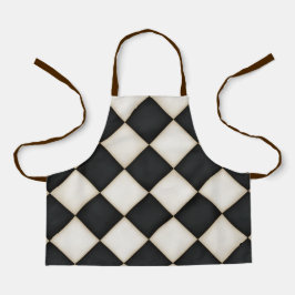 Große schwarze und antike weiße Diamanten Kleine D Schürze