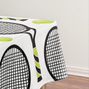 🎾 Große, schwarze und grüne Tennisplätze 🎾 Weiß Tischdecke