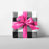 Große schwarze und weiße Gingham Geschenkpapier