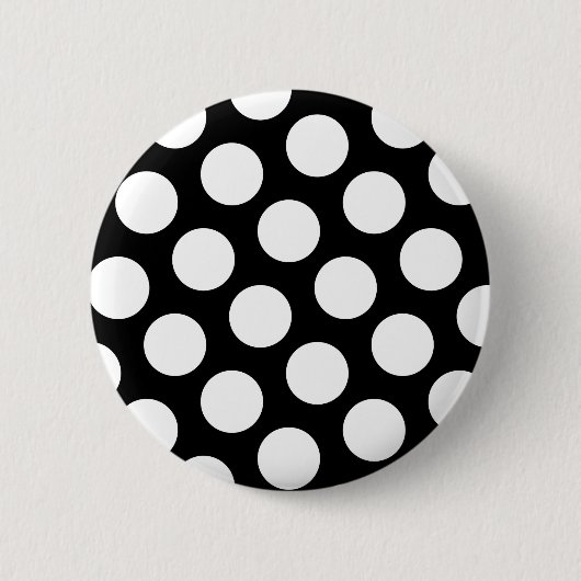 Große schwarze und weiße Punkte Button (Vorderseite)