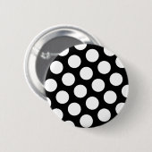 Große schwarze und weiße Punkte Button (Vorne & Hinten)
