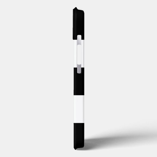 Große schwarze und weiße Streifen Case-Mate iPhone Hülle (Rückseite / Links)