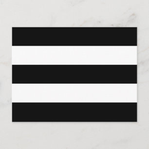 Große schwarze und weiße Streifen Postkarte