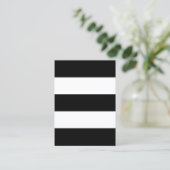 Große schwarze und weiße Streifen Visitenkarte (Stehend Vorderseite)