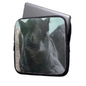 Große schwarzer Panther-Laptop-Hülse Laptopschutzhülle (Vorderseite Links)