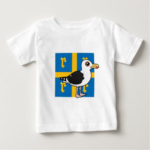 Große schwarzgedeckte Gull aus Rauma Finnland Baby T-shirt