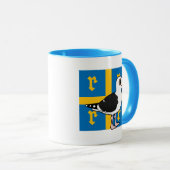 Große schwarzgedeckte Gull aus Rauma Finnland Tasse (VorderseiteRechts)