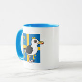 Große schwarzgedeckte Gull aus Rauma Finnland Tasse (Vorderseite Links)