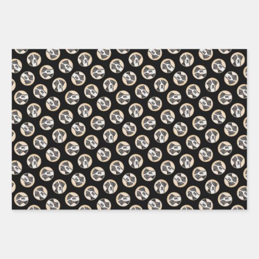 Grosse Schweizer Bergwelt Hundeschön Malerei Origi Geschenkpapier Set (Vorderseite 3)