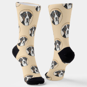 Grosse Schweizer Bergwelt Hundeschön Malerei Origi Socken