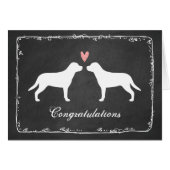 Große Schweizer Hunde Hochzeit Glückwunsch (Vorderseite (Horizontal))