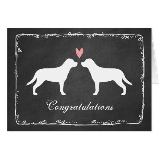 Große Schweizer Hunde Hochzeit Glückwunsch (Vorderseite (Horizontal))