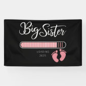 Große Schwester 2025 Ankündigung zur Schwangerscha Banner (Horizontal)