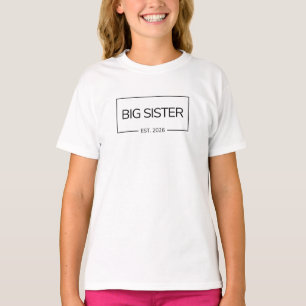 Große Schwester 2026 neues Baby-Geschwisterchen zu T-Shirt