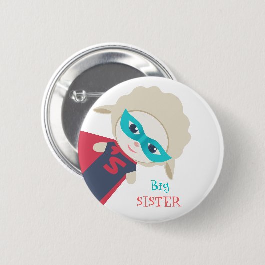 Große Schwester Abzeichen Button (Vorne & Hinten)