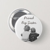 Große Schwester Babydusche oder neue Schwester-Tas Button (Vorne & Hinten)