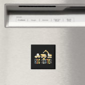 Große Schwester Bagger Geburtstagsjunge Magnet (In Situ (Geschirrspüler))