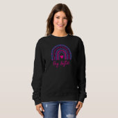 Große Schwester Boho Rosa Regenbogen Große Schwest Sweatshirt (Vorne ganz)