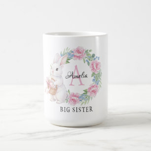 Große Schwester Bunny Tasse Personalisiert Rosa Ro