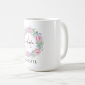 Große Schwester Bunny Tasse Personalisiert Rosa Ro (VorderseiteRechts)