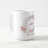 Große Schwester Bunny Tasse Personalisiert Rosa Ro (Vorderseite Links)