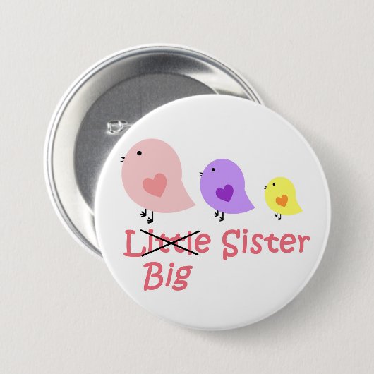 Große Schwester Button (Vorne & Hinten)