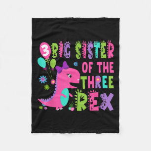Große Schwester der drei Rex Dinosaurier T-rex 3.  Fleecedecke
