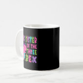 Große Schwester der drei Rex Dinosaurier T-rex 3.  Kaffeetasse (Vorderseite Links)