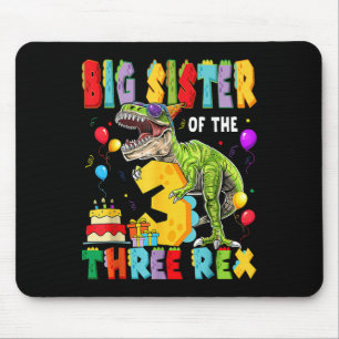 Große Schwester der drei Rex zum 3. Geburtstag Din Mousepad