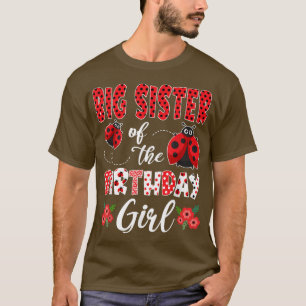 Große Schwester der Geburtstagskarte Ladybug Birt T-Shirt
